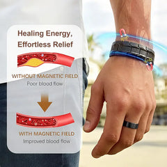 Pure Copper Magnetic Bracelet for Men – 3500 Gauss Magnets, Adjustable & Hypoallergenic. Stylish Wellness Gift for Him, Relieve Fatigue & Boost Energy, is a jewelry magnetic bracelet for daily wear and activities,Father's Day Gift
