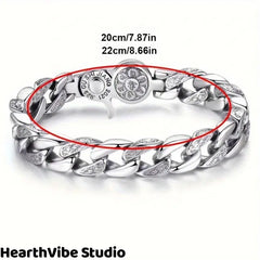 Men's Polished Chain Sports Wristband Bracelet - Chic Sports Wristbands for Men's Jewelry, Stylish Mensfashion Accessories, Ideal for Daily Wear, Perfect Gift for Loved Ones
