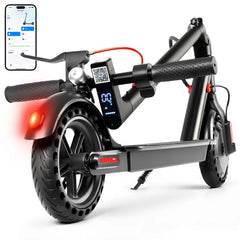 Electric Scooter, 19 MPH Max Speed, 21 Miles Range, 350W Motor, Long Range Battery, 8.5'' Solid Tires, Climbable, Dual Brakes, App, Foldable Portable Commuter Scooter, Perfect Gift for Adults Teens