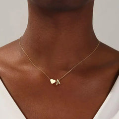 September Laurel Heart Initial Necklace for Women Teen Girls - 18K Gold Plated Letter A-Z Pendant Necklace Dainty Heart Necklaces Tiny Initial Necklaces Birthday Gifts for Women Jewelry Gift for Her Christmas Gift