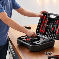 Tool Set Kit ，All-in-One Compact Tools kit,Home Tool Kit With Storage Case, DIY Power Tools For Fence Work, Home Décor, Furniture Assembly & Everyday Repairs