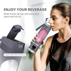 Ultimate Digital Juicer Blender with LED Display, Multimode Leak-Proof Large Capacity USB Rechargeable Cool Tech Gadget for Fruit & Vegetable, Liquid Diet, Travel, Household Kitchen Mother's Day Gift, Cool Tech Gadgets Instant Smoothie Maker