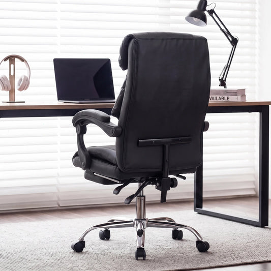 375LBS Big & Tall Heavy Duty Ergonomic Office Chair – Reclining Executive Desk Chair