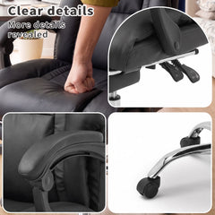 375LBS Big & Tall Heavy Duty Ergonomic Office Chair – Reclining Executive Desk Chair