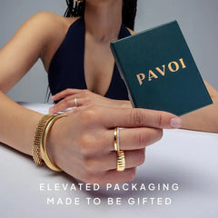 PAVOI Bracelet de montre étanche pour femme - Bracelet à maillons épais plaqué or 14 carats bicolore - Bijoux en or en acier inoxydable avec métaux mélangés