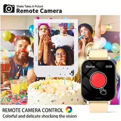 Father's Day and Summer Festivals:New Smartwatch (Black & Pink) Wearable Device Super Bowl, Super Bowl Outdoor Sports、Smart watch, wireless talking/dialing, multi-sport mode, call reminder and rejection, SMS reminder message reminder various APP reminders