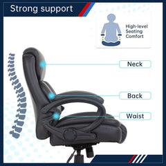 400 lb Big & Tall Office Chair – Wide Seat Ergonomic Desk Chair with Lumbar Support & Arms