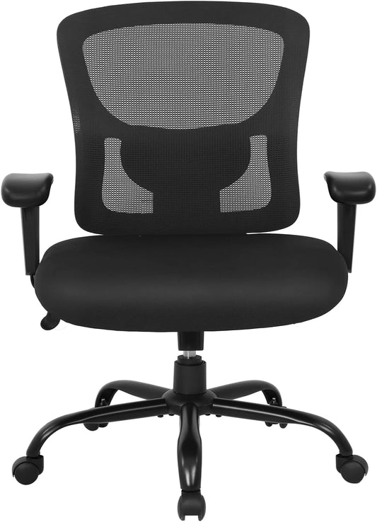 400 lbs Big & Tall Office Chair – Wide Seat Ergonomic Computer Desk Chair with Lumbar Support