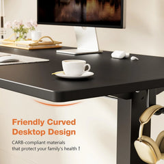 40–63 Inch Electric Standing Desk – Height Adjustable Computer Desk for Home Office