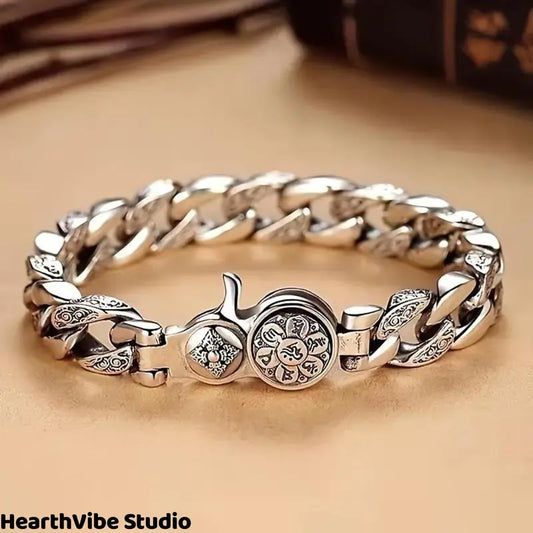 Men's Polished Chain Sports Wristband Bracelet - Chic Sports Wristbands for Men's Jewelry, Stylish Mensfashion Accessories, Ideal for Daily Wear, Perfect Gift for Loved Ones