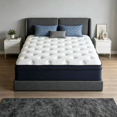 10/12/14 Inch Hybrid Memory Foam & Independent Spring Mattress - Medium-Firm Ergonomic Lumbar & Neck Support, Boxed Foam Based Mattress for Modern Home Bedroom (Twin, Full, Queen, King Sizes) - Anti-Allergic Sleep Upgrade