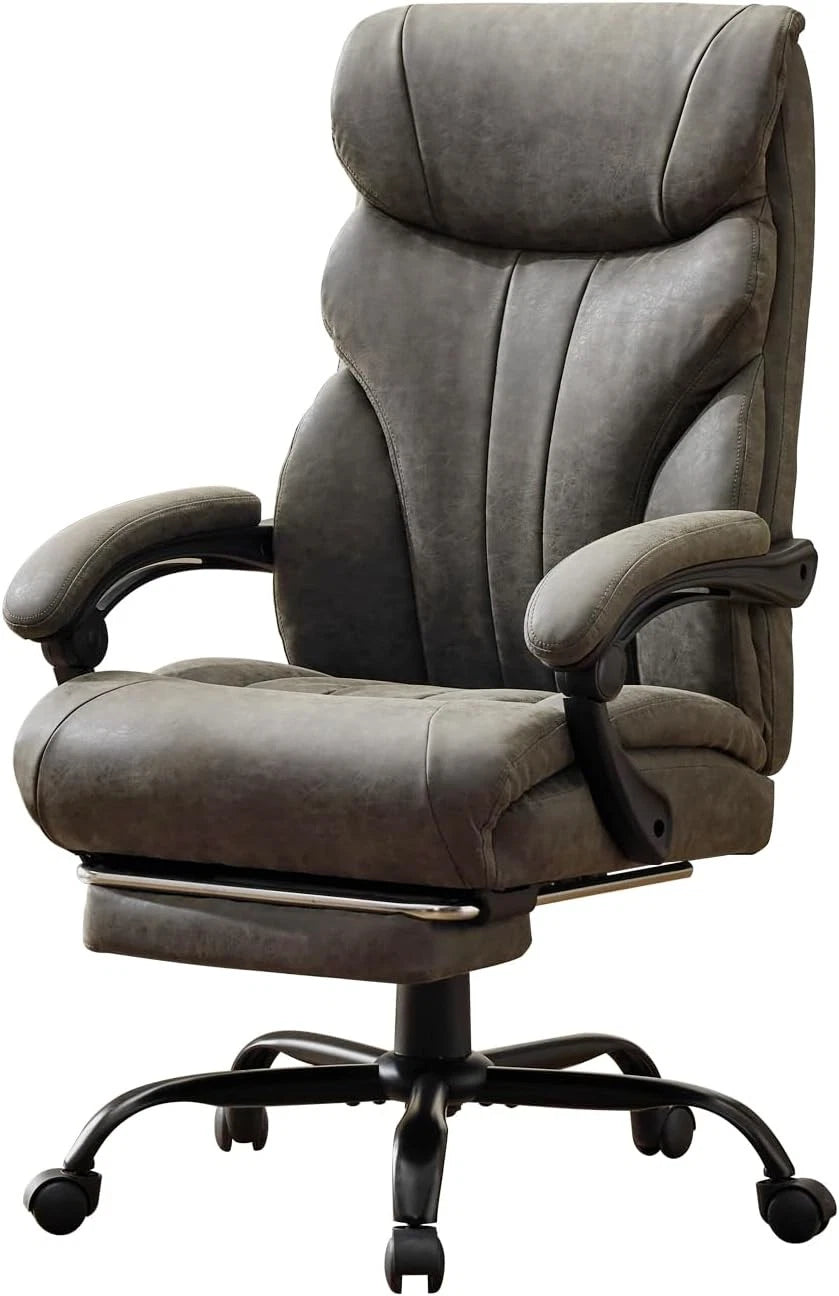 500 lbs Big & Tall Gaming Chair with Footrest – Wide Ergonomic Reclining Desk Chair