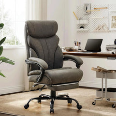 500 lbs Big & Tall Gaming Chair with Footrest – Wide Ergonomic Reclining Desk Chair