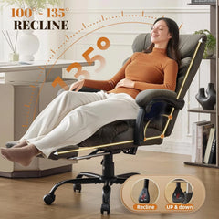500 lbs Big & Tall Gaming Chair with Footrest – Wide Ergonomic Reclining Desk Chair