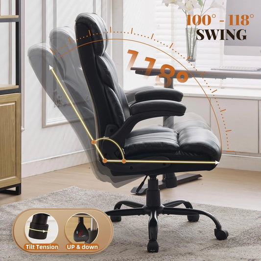 500 lbs Big & Tall Office Chair – Wide Ergonomic Gaming & Work Desk Chair
