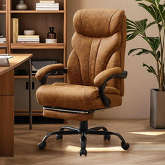 500 lbs Big & Tall Office Chair with Footrest – Ergonomic Leather Executive Chair