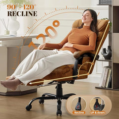 500 lbs Big & Tall Office Chair with Footrest – Ergonomic Leather Executive Chair