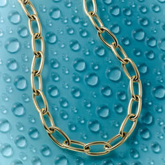 PAVOI Waterproof Chain Necklaces for Women - 14K Gold Plated Flat Curb, Herringbone, Snake, Rope, Chunky Paperclip, CZ Cuban Link & Figaro Layering Chains Necklaces - Stainless Steel Jewelry