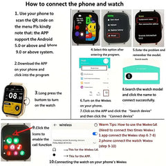 Father's Day and Summer Festivals:New Smartwatch (Black & Pink) Wearable Device Super Bowl, Super Bowl Outdoor Sports、Smart watch, wireless talking/dialing, multi-sport mode, call reminder and rejection, SMS reminder message reminder various APP reminders