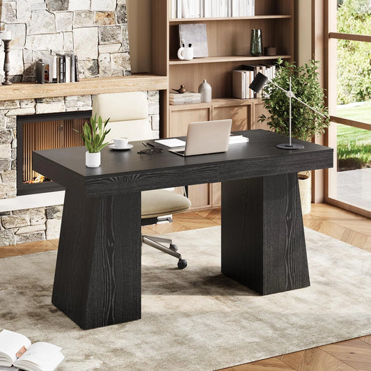 55 x 27.5 Modern Computer Desk with Drawers – Large Home Office & Gaming Desk