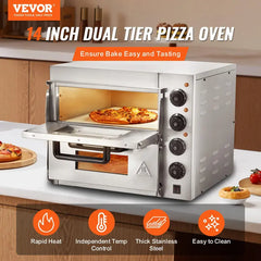 14" Double Deck Pizza Oven
