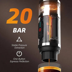 Tragbare Espressomaschine mit Milchaufschäumer