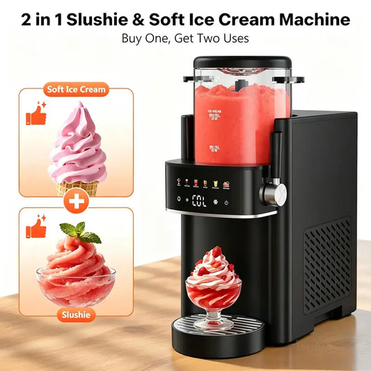 6-in-1 Slushie Machine, Ice Cream Maker and Margarita Machine,No Ice Needed, Self-Freezing with Rapid Chill, 6 Preset Modes and Automatic Cleaning, for Home, Party, Frozen Drinks, Frappe, Smoothie, Summer Must Have,tiktokshopsummersale