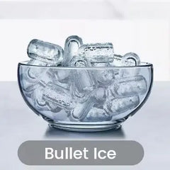 COWSAR Bullet Ice Maker Countertop with Self-Cleaning, Staninless Steel or ABS Plastic, 26.5lbs/24Hrs, 6 Mins/9 Pcs Bullet Ice, Portable Ice Maker for Kitchen/Home/Office/Party/RV