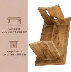 63" Solid Wood Executive Desk – Large Modern Rectangular Office Computer Desk