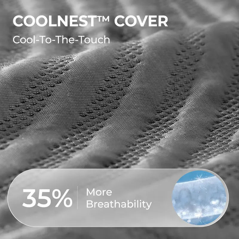 "Weightless Cooling Mattress for Heavy Users - 5-Zone Support & 8°C Cooler",Fiberglass-Free Sleep Experience Temperature Regulation,DealsForYouDays