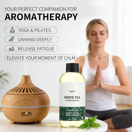 Lopeie Hotel Diffuser Oil Refill Inspired by The Ritz-Carlton Hotel - 118ml 4.1 fl oz - Aromatherapy Essential Oil-White Tea, Neroli & Bergamot – Ideal for Ultrasonic and Waterless Diffusers Pleasant Fragrant