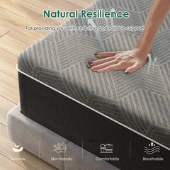 Memory Foam Mattress, 10/12/14 Inch, Twin/Full/Queen/King Size Gel Infused Bed Mattress with CertiPUR-US Certified Foam, Pain Relief & Spine Support, Breathable Knit Cover, Unwind in Style, U8A