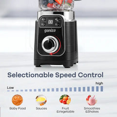 Ganiza Professional Smoothie Blender 1100W Motor 25000 RPM 8 Auto Programs for Frozen Fruits Ice 64 oz Large 12-in-1 Countertop Blender Dishwasher Safe Multifunctional Juicer food processor nutribullet vitamix juicer machine