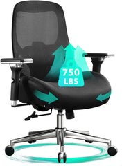 750 lbs Big & Tall Office Chair – Extra Wide Ergonomic Desk Chair with Thick Seat Cushion