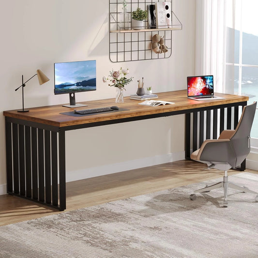 55 x 27.5 Modern Computer Desk with Drawers – Large Home Office & Gaming Desk