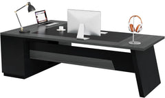 78 L-Shaped Executive Desk with Drawers & File Cabinet – Large Modern Office Desk