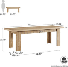 79" Extra Long Two Person Computer Desk – Modern Double Home Office Work Desk