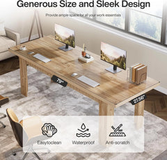 79" Extra Long Two Person Computer Desk – Modern Double Home Office Work Desk