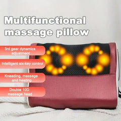 Neck massage pillow, with 20 neck kneading heads and a 6-key control panel including neck, shoulders, waist, back and legs. It is very suitable for office workers and the elderly. It is the best gift for parents, friends and lovers.