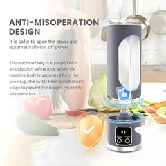 Ultimate Digital Juicer Blender with LED Display, Multimode Leak-Proof Large Capacity USB Rechargeable Cool Tech Gadget for Fruit & Vegetable, Liquid Diet, Travel, Household Kitchen Mother's Day Gift, Cool Tech Gadgets Instant Smoothie Maker