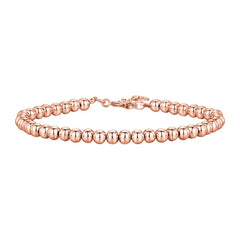 PAVOI Beaded Bracelet for Women - 14K Gold Plated Lightweight Womens Ball Bracelet - Gold Bracelets Cute Stackable Jewelry