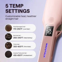 Wavytalk Hair Straightener 1.75 Inch for Effortless Straightening