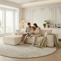 108" Boneless Couch, Cloud Sectional Couch with L-Shape Chaise, Modular Sectional Sofa with Deep Seat, Fluffy Couch for Living Room Bedroom, No Assembly Required
