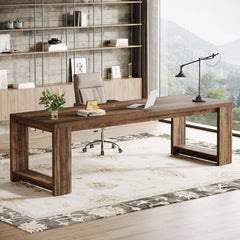 86.6" Extra Long Two Person Desk – Double Computer & Writing Table for Home Office