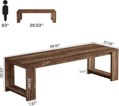 86.6" Extra Long Two Person Desk – Double Computer & Writing Table for Home Office