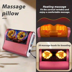 Neck massage pillow, with 20 neck kneading heads and a 6-key control panel including neck, shoulders, waist, back and legs. It is very suitable for office workers and the elderly. It is the best gift for parents, friends and lovers.