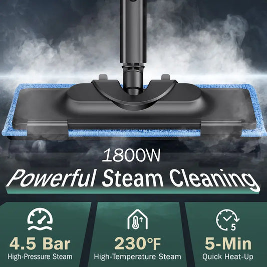 Phueut High-Pressure Multifunction Floor Steam Cleaner, 1.5L Tank, 28 Attachments for Home Chemical-Free Heavy-Duty Cleaning, Multifunction Floor Steamer