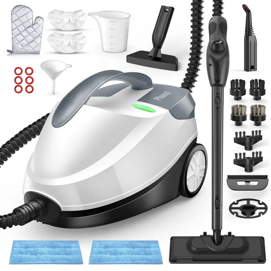Phueut High-Pressure Multifunction Floor Steam Cleaner, 1.5L Tank, 28 Attachments for Home Chemical-Free Heavy-Duty Cleaning, Multifunction Floor Steamer