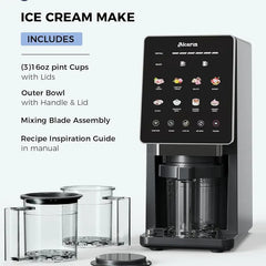 10-Funktionen Elektro-Eismaschine, 8 Programme + Mix-In & Re-Spin, hausgemachtes Eis, Gelato, Frozen Yogurt & mehr, High-Protein, Keto, vegan, laktosefrei Optionen