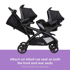 Baby Trend® Sit N Stand® Lightweight Foldable Double 2.0 Stroller w/ Removable 2 Panel Fully Ratcheting Canopy